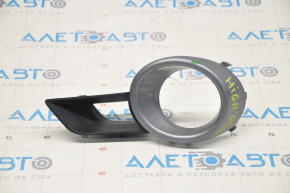 Fog light frame left Toyota Highlander 08-10 sand