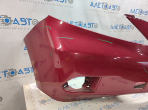 Bare front bumper Lexus RX350 10-12 prerest, red 3R1, painted, pressed, scratches