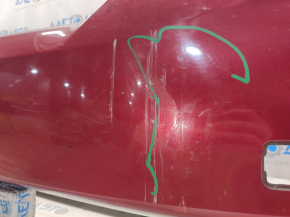 Bare front bumper Lexus RX350 10-12 prerest, red 3R1, painted, pressed, scratches