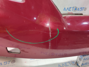Bare front bumper Lexus RX350 10-12 prerest, red 3R1, painted, pressed, scratches