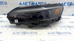 Front left headlight complete Jeep Cherokee KL 19- LED, sand, low beam does not work, turn signal does not work, varnish is swollen