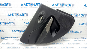 Door trim card rear left Jeep Cherokee KL 19- black with black insert leather, armrest leather, scratch