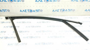 Upper front right door molding Mazda 3 19-4d chrome with glass seal, Japan built, scratches on chrome