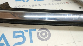 Upper front right door molding Mazda 3 19-4d chrome with glass seal, Japan built, scratches on chrome