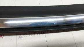 Upper front left door molding Mazda 3 19-4d chrome with glass seal, Japan built, scratches on chrome