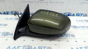 Side mirror left Jeep Cherokee KL 19-21 7+7 pins, green, BSM, heated, backlight, turn signal, scuffed