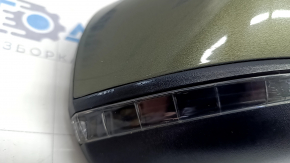 Right side mirror Jeep Cherokee KL 19-21 7+7 pins, green, BSM, heated, backlight, turn signal, scratches, abrasion