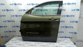 Door assembly front left Jeep Cherokee KL 14- keyless, green PFP, bumps, scratches on plastic