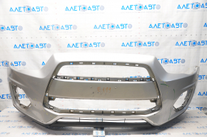 Front bumper bare Mitsubishi Outlander Sport ASX 11-15 prerest, silver U04, scratches, dent