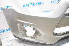 Front bumper bare Mitsubishi Outlander Sport ASX 11-15 prerest, silver U04, scratches, dent