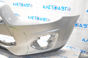Front bumper bare Mitsubishi Outlander Sport ASX 11-15 prerest, silver U04, scratches, dent