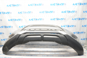 Front bumper bare Mitsubishi Outlander Sport ASX 11-15 prerest, silver U04, scratches, dent