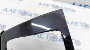 Front panel trim monitor frame Kia Niro 17-22 HEV black gloss, worn