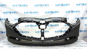 Front bumper bare Mazda 3 19-4d, blue, rubberized coating, coating defect, broken fasteners