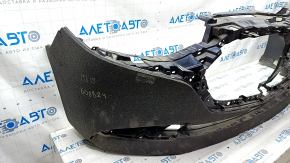 Front bumper bare Mazda 3 19-4d, blue, rubberized coating, coating defect, broken fasteners