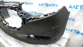 Front bumper bare Mazda 3 19-4d, blue, rubberized coating, coating defect, broken fasteners