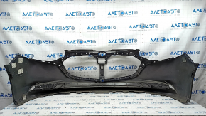 Front bumper bare Mazda 3 19-4d, blue, rubberized coating, coating defect, broken fasteners