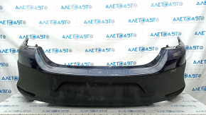 Rear bumper bare Mazda 3 19-4d, blue, rubberized coating, with fasteners, with plugs