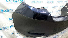 Rear bumper bare Mazda 3 19-4d, blue, rubberized coating, with fasteners, with plugs