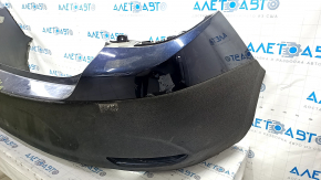 Rear bumper bare Mazda 3 19-4d, blue, rubberized coating, with fasteners, with plugs