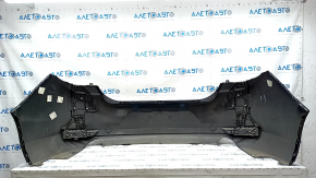 Rear bumper bare Mazda 3 19-4d, blue, rubberized coating, with fasteners, with plugs