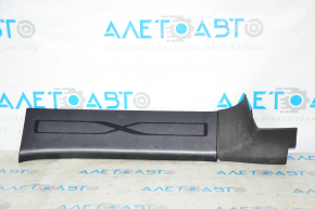 Rear left door sill trim Tesla Model X 16-21 complete, type 1, black, broken mount, scratches, rubbed, bump