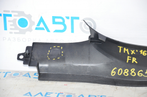 Door sill trim front right inner Tesla Model X 16-21 black, scratches, broken fasteners