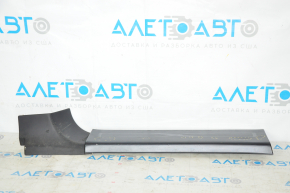 Rear right door sill trim Tesla Model X 16-21 complete type 1 black, broken fasteners, scratches, scuffs, bumps