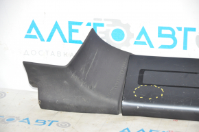 Rear right door sill trim Tesla Model X 16-21 complete type 1 black, broken fasteners, scratches, scuffs, bumps