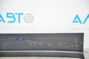 Rear right door sill trim Tesla Model X 16-21 complete type 1 black, broken fasteners, scratches, scuffs, bumps