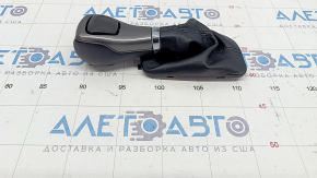 Gear knob Jeep Cherokee KL 19-23 black, leather, scratch