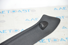 Tesla Model X 16-21 upper right front pillar trim under visor, black, paint peeled off