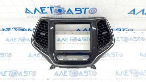 Frame of radio with air ducts Jeep Cherokee KL 19 - for large display, broken fastening, scratches