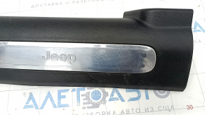 Door sill trim front left Jeep Cherokee KL 14 - black with chrome, scratches