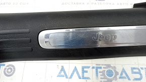 Door sill trim front left Jeep Cherokee KL 14 - black with chrome, scratches