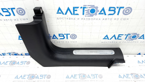 Door sill trim front right Jeep Cherokee KL 14 - black with chrome, scratches