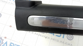 Door sill trim front right Jeep Cherokee KL 14 - black with chrome, scratches