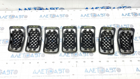 Radiator grille grill Jeep Cherokee KL 19 - rest chrome set 7 pcs, bumpers on chrome