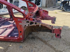 Front right quarter Toyota Prius 30 10-15 red, on the body