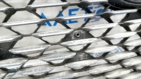 Radiator grille grill Mazda 3 19- 4d complete, with emblem, matte black, sand, holes for frame