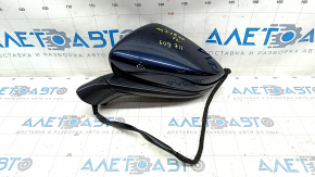 Side mirror left Mazda 3 19-22 4d 6 pins, turn signal, heated, BSM, Japan built, blue, chip