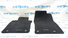 Set of floor mats for Mazda 3 19 - black cloth, for cleaning