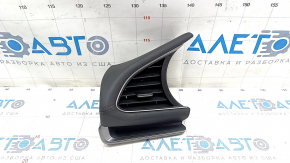 Front panel trim left Mazda 3 19 - black with gray, brown stitching, with deflector