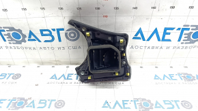 Front panel trim left Mazda 3 19 - black with gray, brown stitching, with deflector