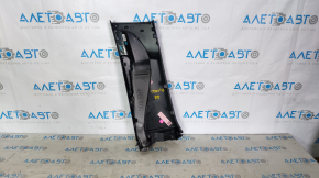 Center pillar trim lower right Tesla Model X 16-21 leather black, scuffs