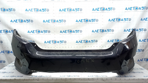 Rear bumper bare Honda Civic X FC 16-21 4d, black, broken fasteners, dented