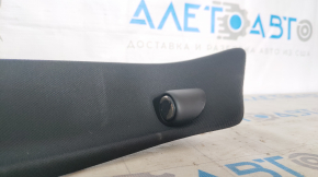 Front pillar trim upper left Tesla Model X 16-21 under visor, black, paint peeled off on magnet
