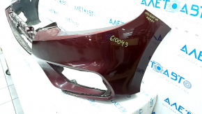 Front bumper bare Honda Insight 19-22 red, scratches, cracks in fasteners, cracks