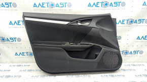 Door trim card front left Honda Civic X FC 16-21 4d cloth black with gray insert, scratches, for cleaning
