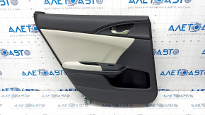Door trim card rear left Honda Insight 19-22 black, gray insert, armrest cloth, scratches, needs cleaning, cracks in fasteners